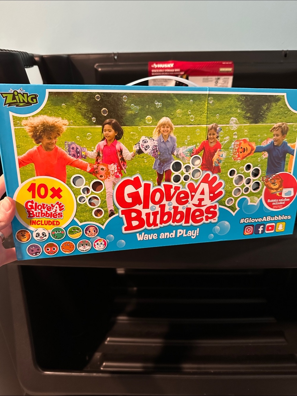 Ing Glove-A-Bubbles Wave and Play Set - Blue, Red, Green, Pink, Orange